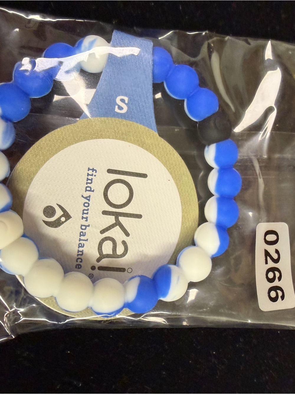 Lokai Kids Bracelet — Blue & White Balance Beads